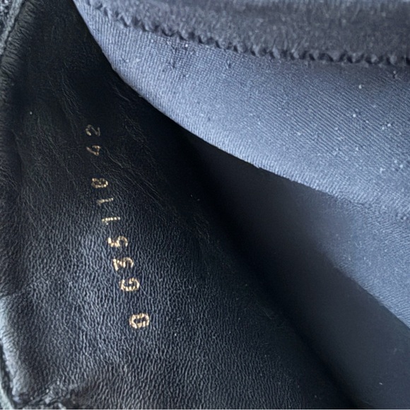 CHANEL Textured Black Ankle Boots with Gold Accents - Picture 10 of 11